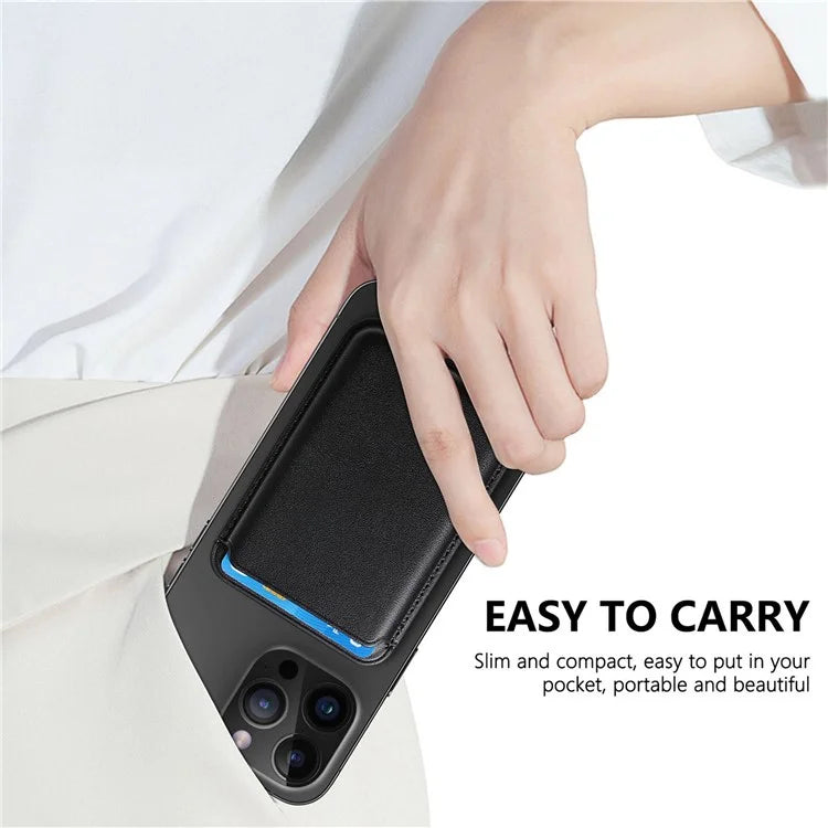 KB-58 Magnetic Card Holder Solid Color PU Leather Credit Cards Case