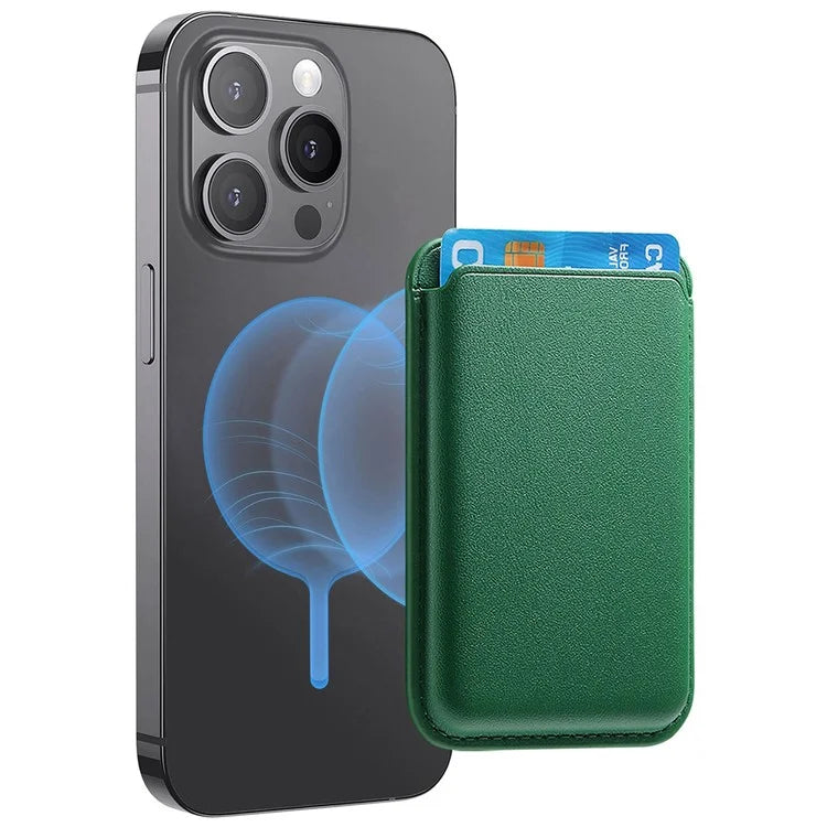 KB-58 Magnetic Card Holder Solid Color PU Leather Credit Cards Case
