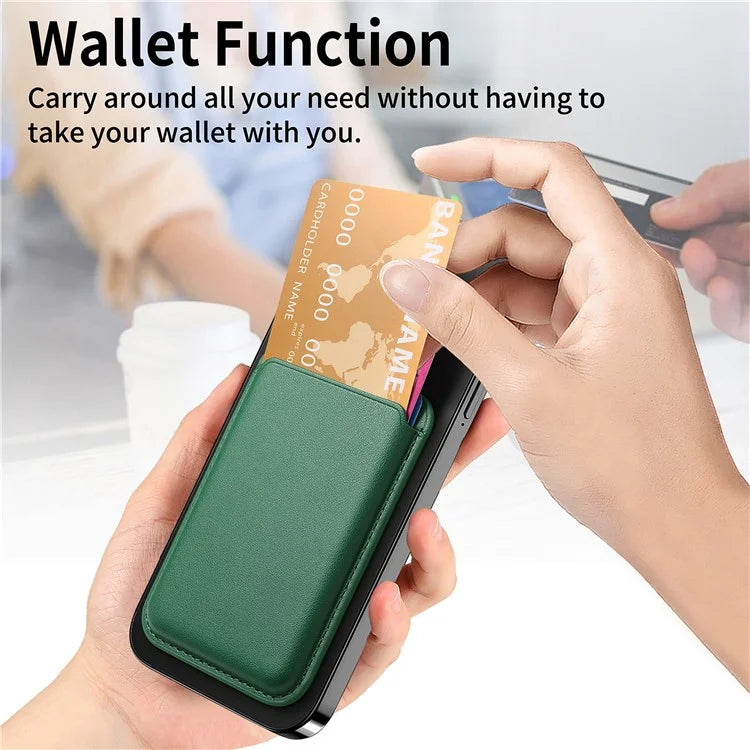 KB-58 Magnetic Card Holder Solid Color PU Leather Credit Cards Case