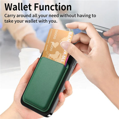 KB-58 Magnetic Card Holder Solid Color PU Leather Credit Cards Case