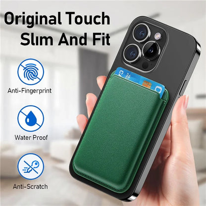 KB-58 Magnetic Card Holder Solid Color PU Leather Credit Cards Case