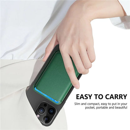 KB-58 Magnetic Card Holder Solid Color PU Leather Credit Cards Case