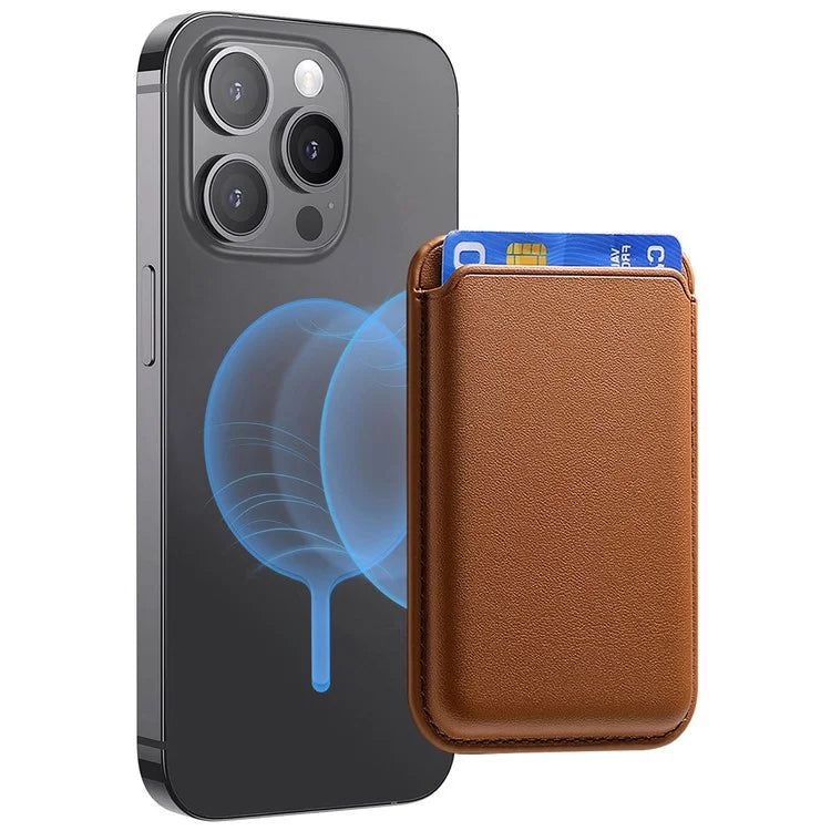 KB-58 Magnetic Card Holder Solid Color PU Leather Credit Cards Case