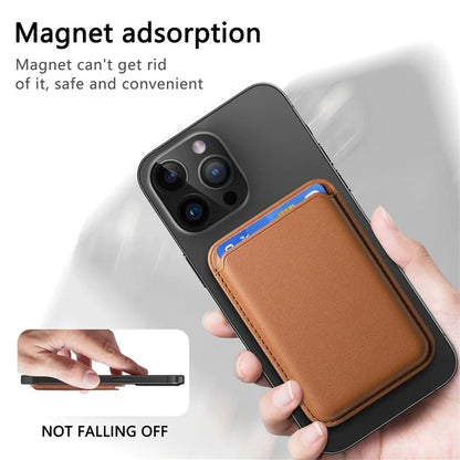 KB-58 Magnetic Card Holder Solid Color PU Leather Credit Cards Case