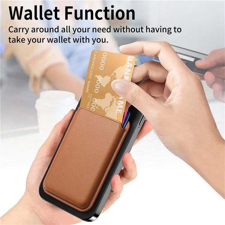 KB-58 Magnetic Card Holder Solid Color PU Leather Credit Cards Case