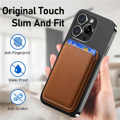 KB-58 Magnetic Card Holder Solid Color PU Leather Credit Cards Case