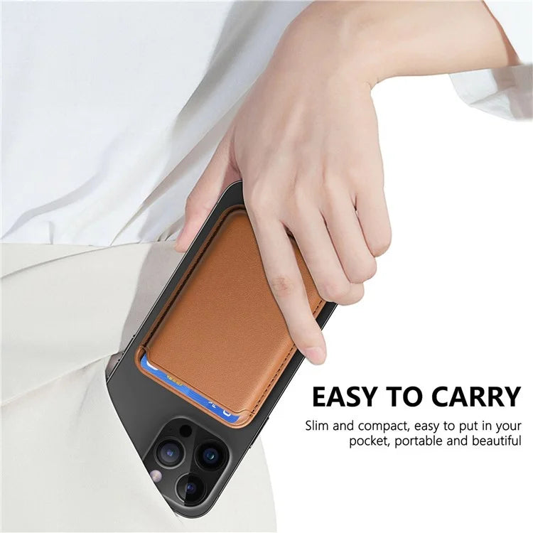 KB-58 Magnetic Card Holder Solid Color PU Leather Credit Cards Case