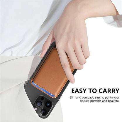KB-58 Magnetic Card Holder Solid Color PU Leather Credit Cards Case