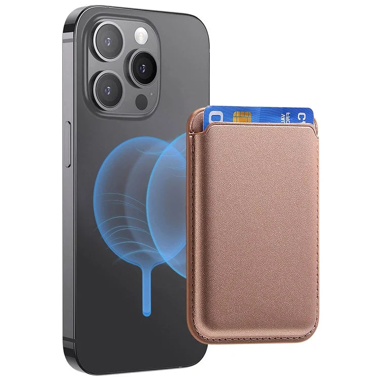 KB-58 Magnetic Card Holder Solid Color PU Leather Credit Cards Case