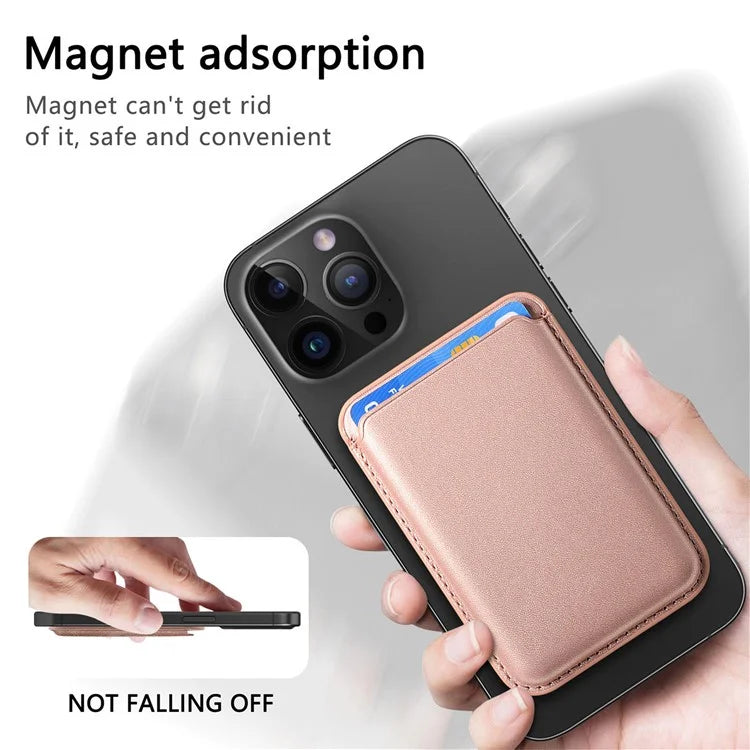 KB-58 Magnetic Card Holder Solid Color PU Leather Credit Cards Case