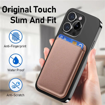 KB-58 Magnetic Card Holder Solid Color PU Leather Credit Cards Case
