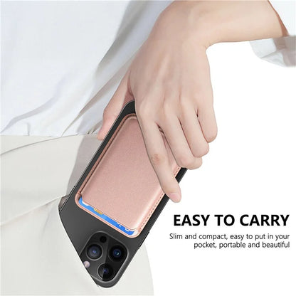 KB-58 Magnetic Card Holder Solid Color PU Leather Credit Cards Case