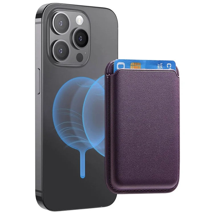 KB-58 Magnetic Card Holder Solid Color PU Leather Credit Cards Case