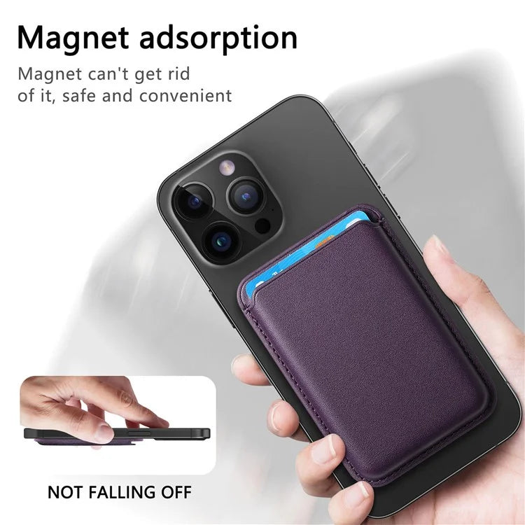 KB-58 Magnetic Card Holder Solid Color PU Leather Credit Cards Case