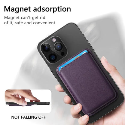 KB-58 Magnetic Card Holder Solid Color PU Leather Credit Cards Case