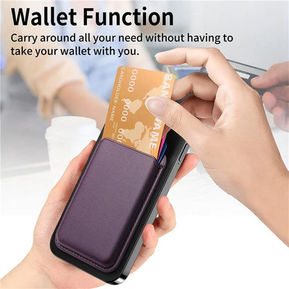 KB-58 Magnetic Card Holder Solid Color PU Leather Credit Cards Case
