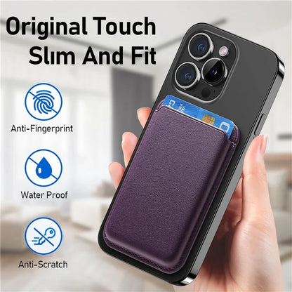 KB-58 Magnetic Card Holder Solid Color PU Leather Credit Cards Case