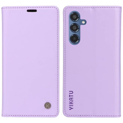YIKATU YK-001 For Samsung Galaxy M35 5G Case Leather Flip Phone Cover Hidden Magnetic Absorption