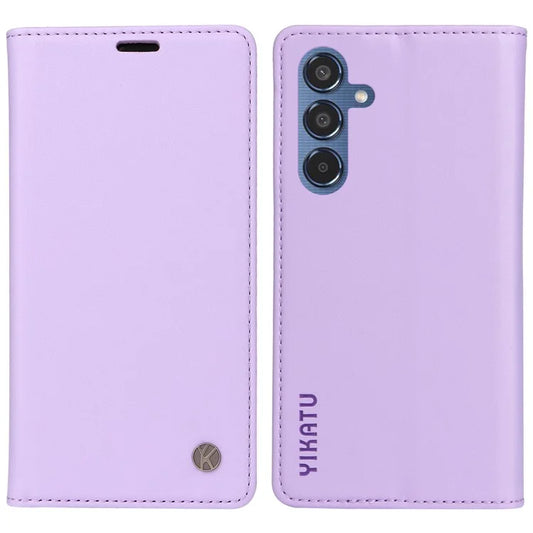 YIKATU YK-001 For Samsung Galaxy M35 5G Case Leather Flip Phone Cover Hidden Magnetic Absorption