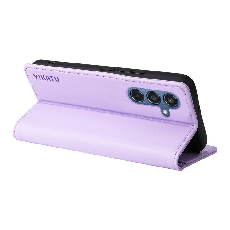 YIKATU YK-001 For Samsung Galaxy M35 5G Case Leather Flip Phone Cover Hidden Magnetic Absorption