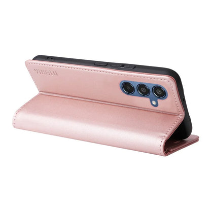 YIKATU YK-001 For Samsung Galaxy M35 5G Case Leather Flip Phone Cover Hidden Magnetic Absorption