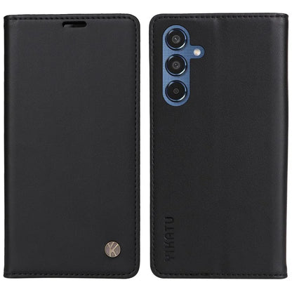 YIKATU YK-001 For Samsung Galaxy M35 5G Case Leather Flip Phone Cover Hidden Magnetic Absorption