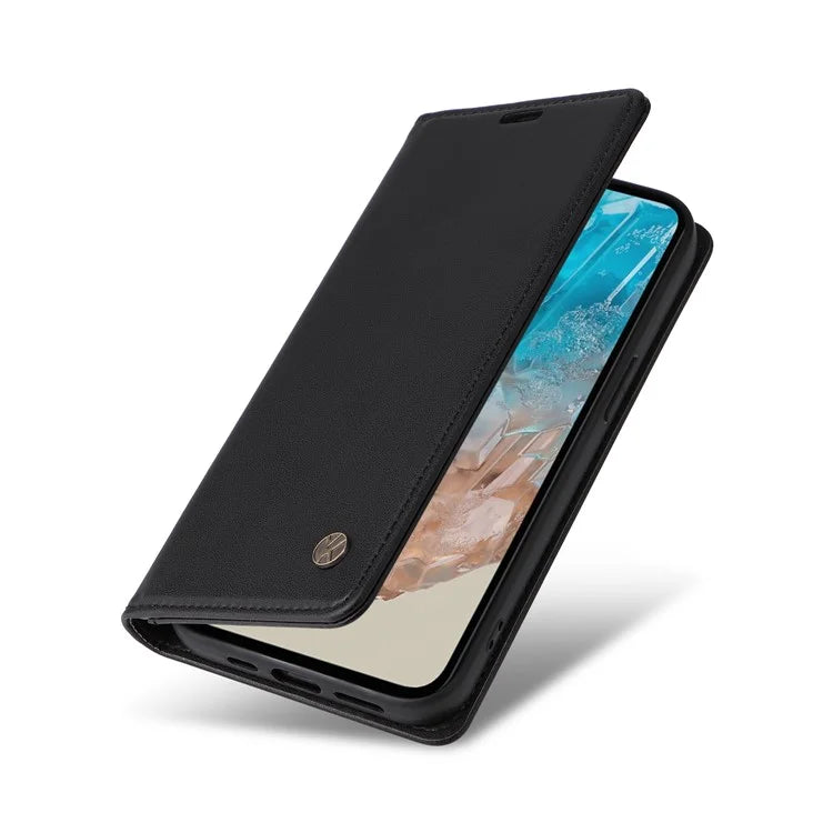 YIKATU YK-001 For Samsung Galaxy M35 5G Case Leather Flip Phone Cover Hidden Magnetic Absorption