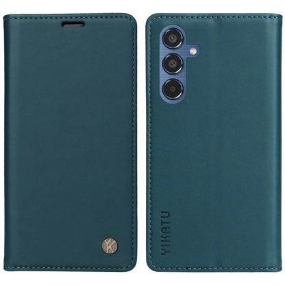 YIKATU YK-001 For Samsung Galaxy M35 5G Case Leather Flip Phone Cover Hidden Magnetic Absorption