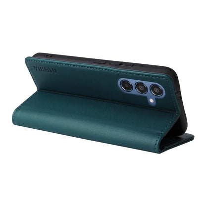 YIKATU YK-001 For Samsung Galaxy M35 5G Case Leather Flip Phone Cover Hidden Magnetic Absorption