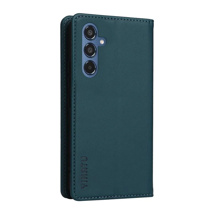 YIKATU YK-001 For Samsung Galaxy M35 5G Case Leather Flip Phone Cover Hidden Magnetic Absorption