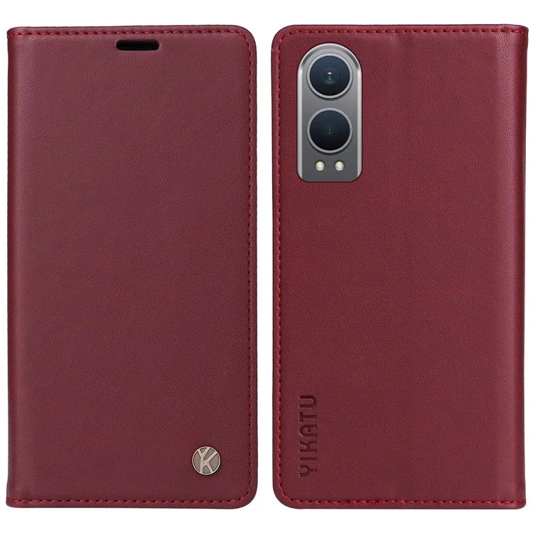 YIKATU YK-001 For OnePlus Nord CE4 Lite 5G / Oppo K12x 5G (China) Case Leather Phone Cover Magnetic Closure Bookstyle Stand