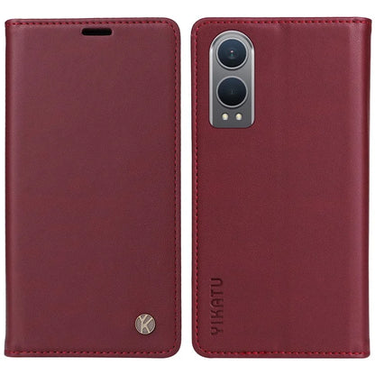 YIKATU YK-001 For OnePlus Nord CE4 Lite 5G / Oppo K12x 5G (China) Case Leather Phone Cover Magnetic Closure Bookstyle Stand
