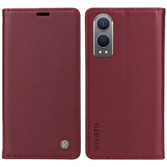 YIKATU YK-001 For OnePlus Nord CE4 Lite 5G / Oppo K12x 5G (China) Case Leather Phone Cover Magnetic Closure Bookstyle Stand