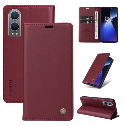 YIKATU YK-001 For OnePlus Nord CE4 Lite 5G / Oppo K12x 5G (China) Case Leather Phone Cover Magnetic Closure Bookstyle Stand