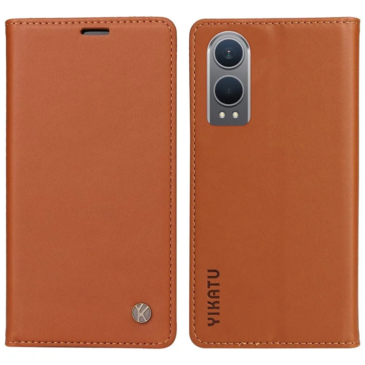 YIKATU YK-001 For OnePlus Nord CE4 Lite 5G / Oppo K12x 5G (China) Case Leather Phone Cover Magnetic Closure Bookstyle Stand
