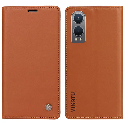 YIKATU YK-001 For OnePlus Nord CE4 Lite 5G / Oppo K12x 5G (China) Case Leather Phone Cover Magnetic Closure Bookstyle Stand