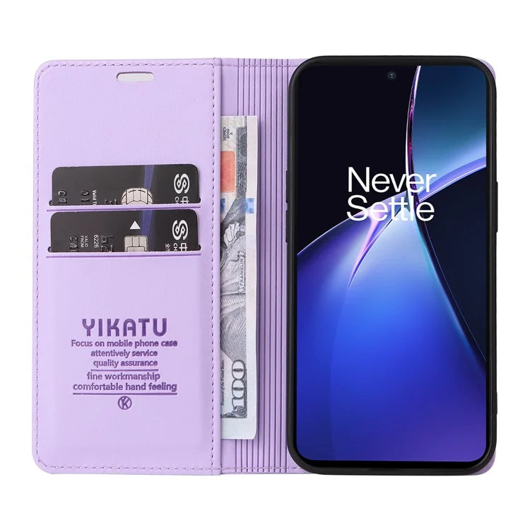 YIKATU YK-001 For OnePlus Nord CE4 Lite 5G / Oppo K12x 5G (China) Case Leather Phone Cover Magnetic Closure Bookstyle Stand