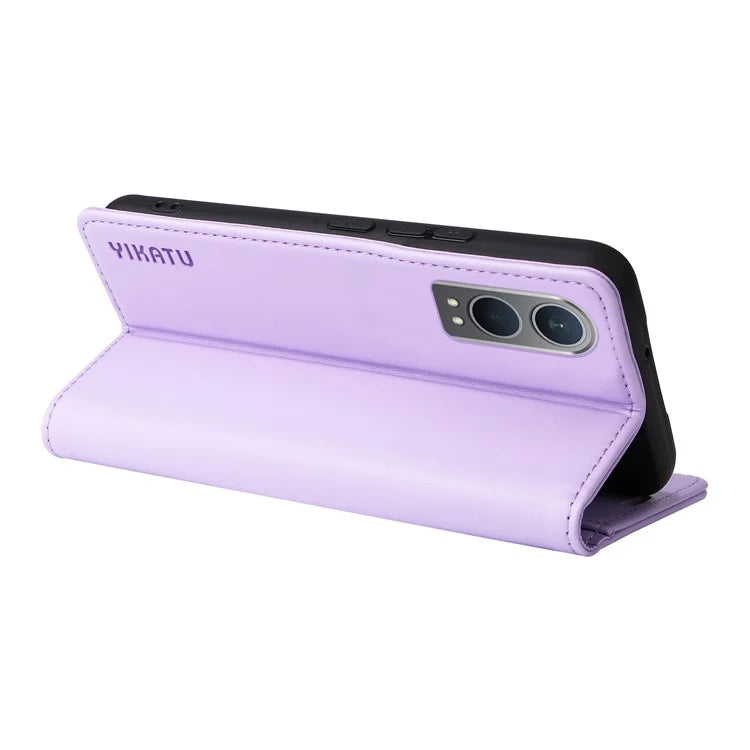 YIKATU YK-001 For OnePlus Nord CE4 Lite 5G / Oppo K12x 5G (China) Case Leather Phone Cover Magnetic Closure Bookstyle Stand