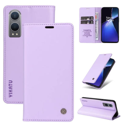 YIKATU YK-001 For OnePlus Nord CE4 Lite 5G / Oppo K12x 5G (China) Case Leather Phone Cover Magnetic Closure Bookstyle Stand