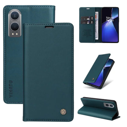 YIKATU YK-001 For OnePlus Nord CE4 Lite 5G / Oppo K12x 5G (China) Case Leather Phone Cover Magnetic Closure Bookstyle Stand