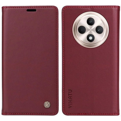YIKATU YK-001 For Oppo Reno12 F 4G Case Wallet Leather Phone Cover Strong Magnetic Closure