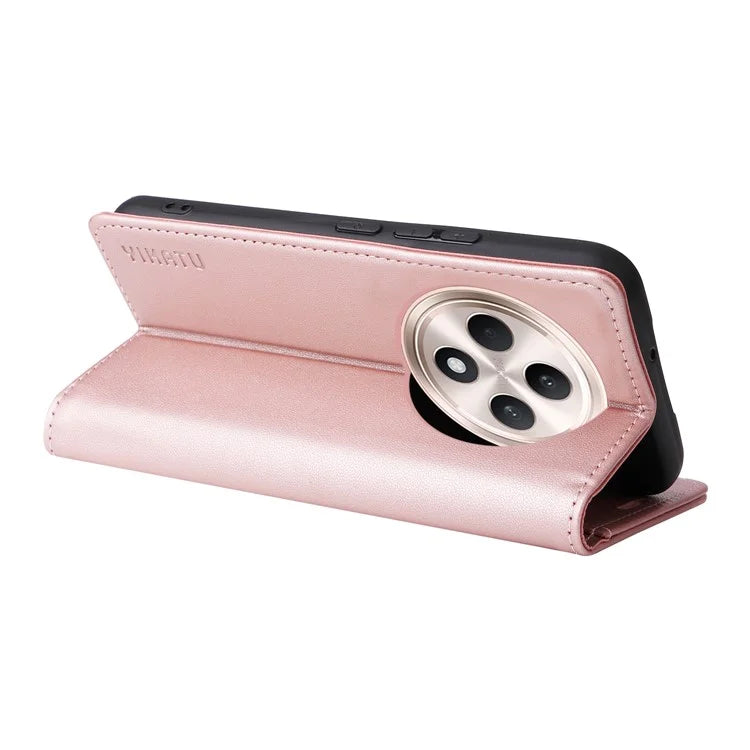 YIKATU YK-001 For Oppo Reno12 F 4G Case Wallet Leather Phone Cover Strong Magnetic Closure