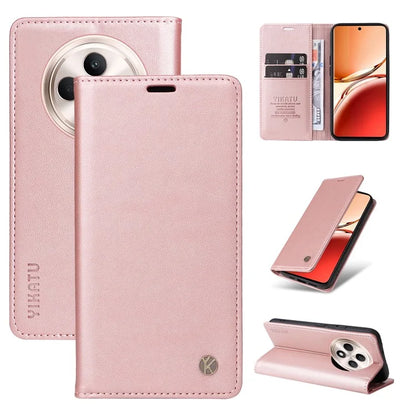 YIKATU YK-001 For Oppo Reno12 F 4G Case Wallet Leather Phone Cover Strong Magnetic Closure