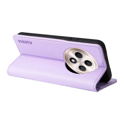 YIKATU YK-001 For Oppo Reno12 F 4G Case Wallet Leather Phone Cover Strong Magnetic Closure