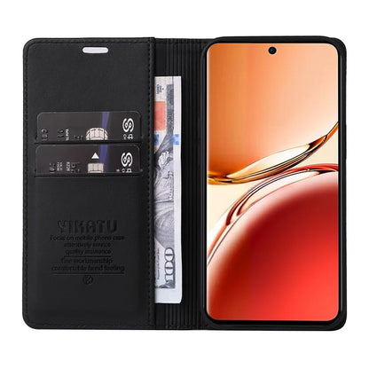 YIKATU YK-001 For Oppo Reno12 F 4G Case Wallet Leather Phone Cover Strong Magnetic Closure
