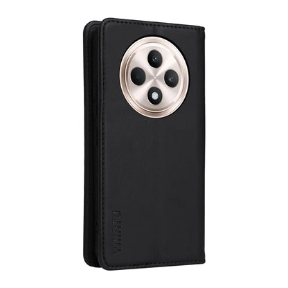 YIKATU YK-001 For Oppo Reno12 F 4G Case Wallet Leather Phone Cover Strong Magnetic Closure