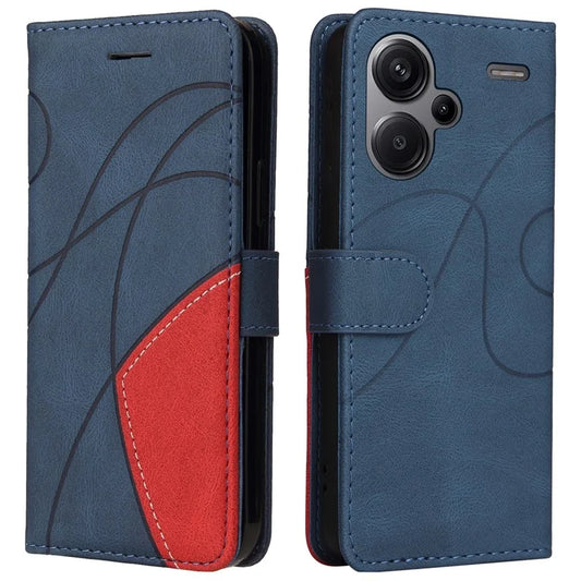 KT Leather Series-1 For Xiaomi Redmi Note 13 Pro+ 5G Case Wallet Phone Cover Color Splicing Lines Pattern