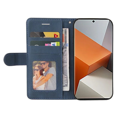 KT Leather Series-1 For Xiaomi Redmi Note 13 Pro+ 5G Case Wallet Phone Cover Color Splicing Lines Pattern