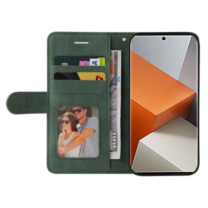 KT Leather Series-1 For Xiaomi Redmi Note 13 Pro+ 5G Case Wallet Phone Cover Color Splicing Lines Pattern