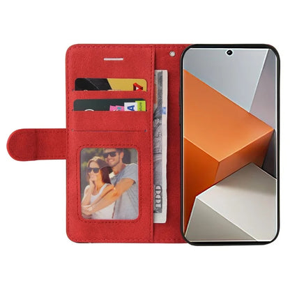 KT Leather Series-1 For Xiaomi Redmi Note 13 Pro+ 5G Case Wallet Phone Cover Color Splicing Lines Pattern